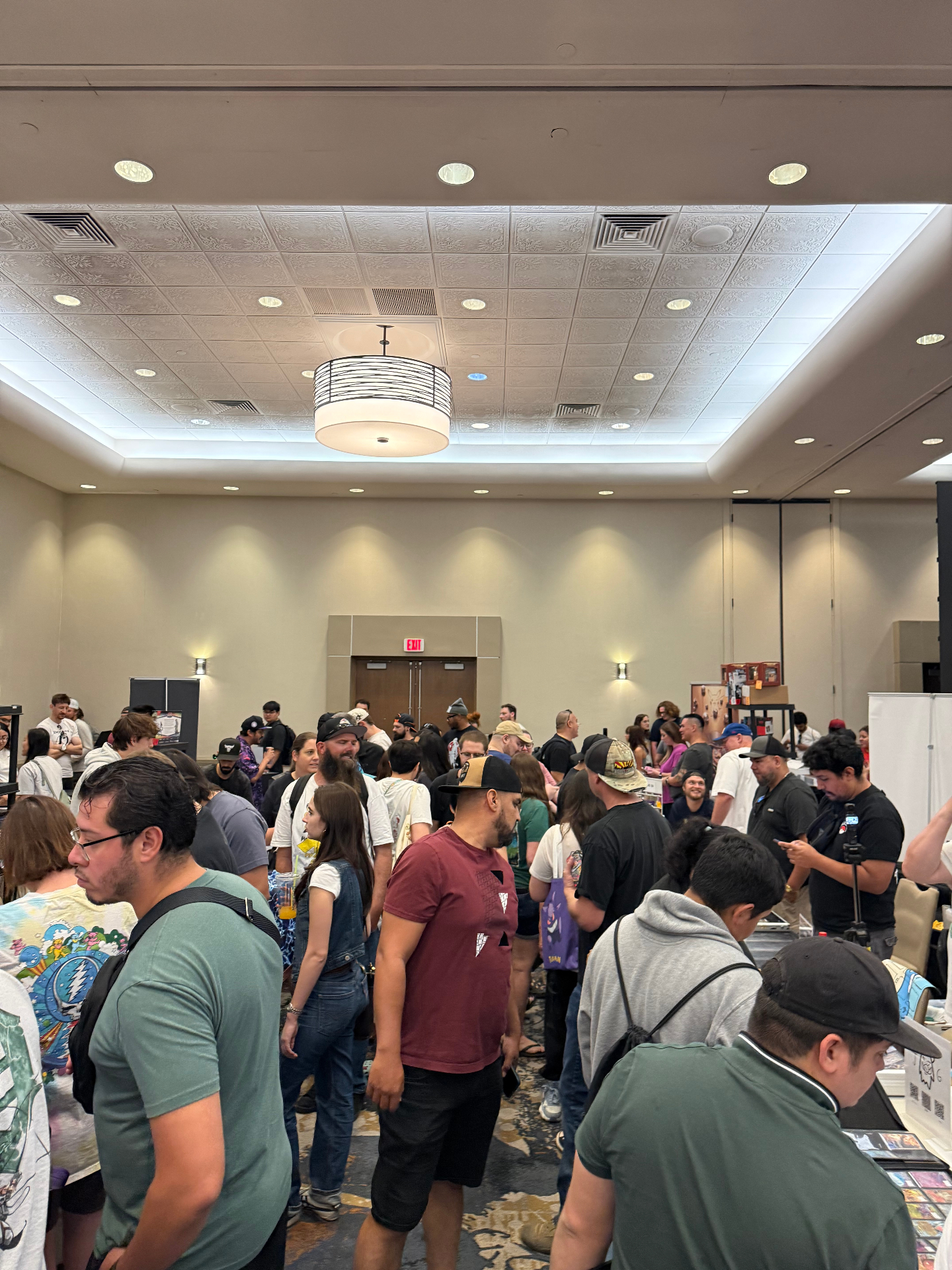 Packed Arizona ballroom with collectors shopping at The Cactus card show